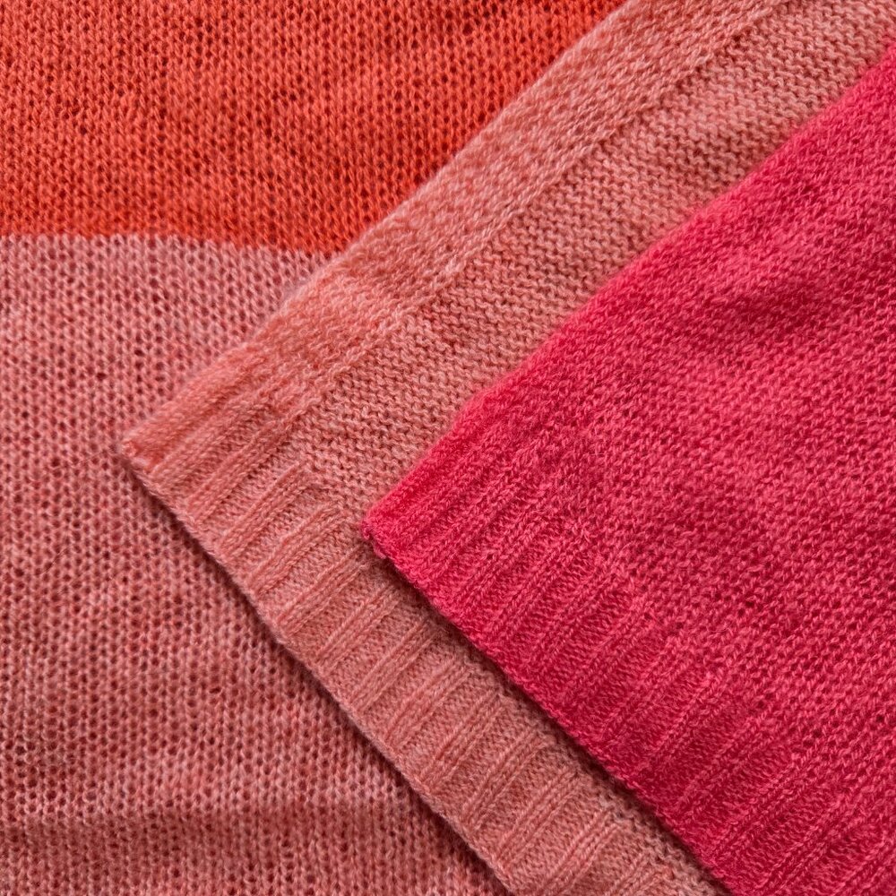 NWOT Colorblock Cashmere Pink Salmon Melon Claudia Nichole - Picture 3 of 6